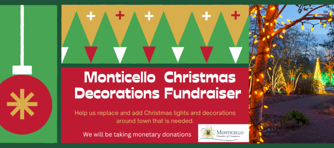 Monticello Christmas Decorations Fundraiser