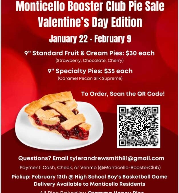 Monticello Booster Club Pi Day – VALENTINE’S DAY EDITION