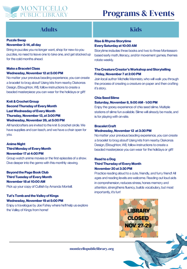 Rise & Rhyme Storytime @ Monticello Library | Monticello | Wisconsin | United States