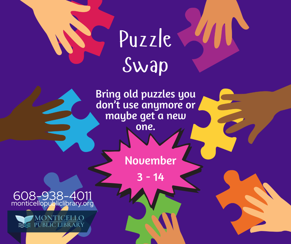 Puzzle Swap @ Monticello Library | Monticello | Wisconsin | United States