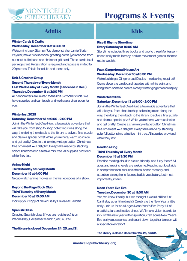 Rise & Rhyme Storytime @ Monticello Library | Monticello | Wisconsin | United States