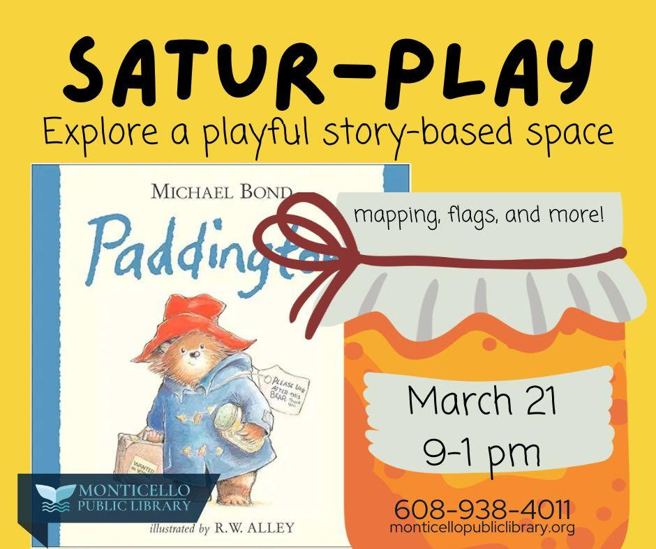 Satur-Play @ Monticello Library | Monticello | Wisconsin | United States