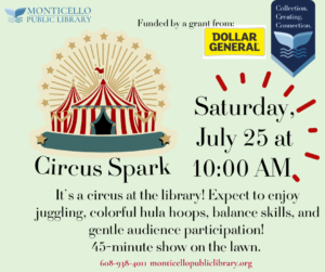 Circus Spark @ Monticello Library | Monticello | Wisconsin | United States