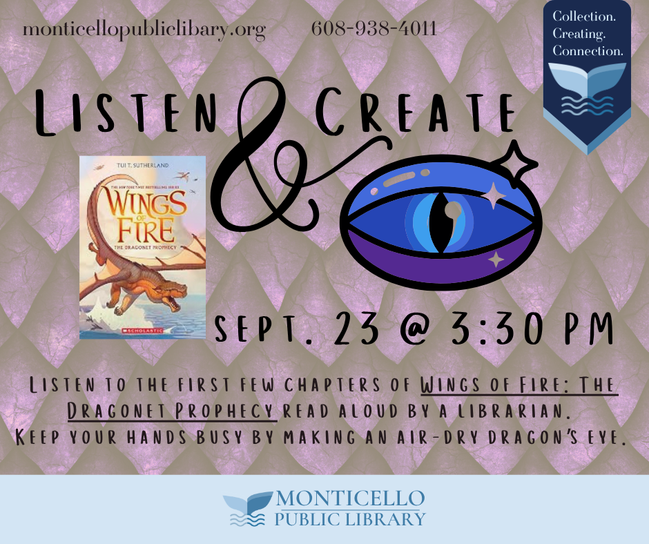 Listen & Create @ Monticello Library | Monticello | Wisconsin | United States