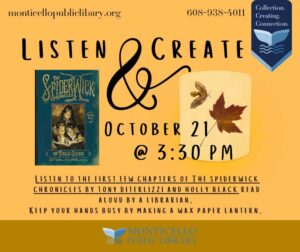 Listen & Create @ Monticello Library | Monticello | Wisconsin | United States